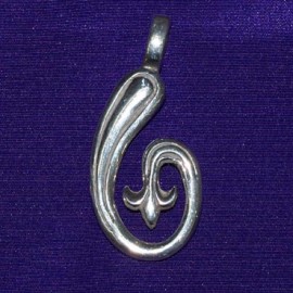 Swirl Thong Silver Necklace